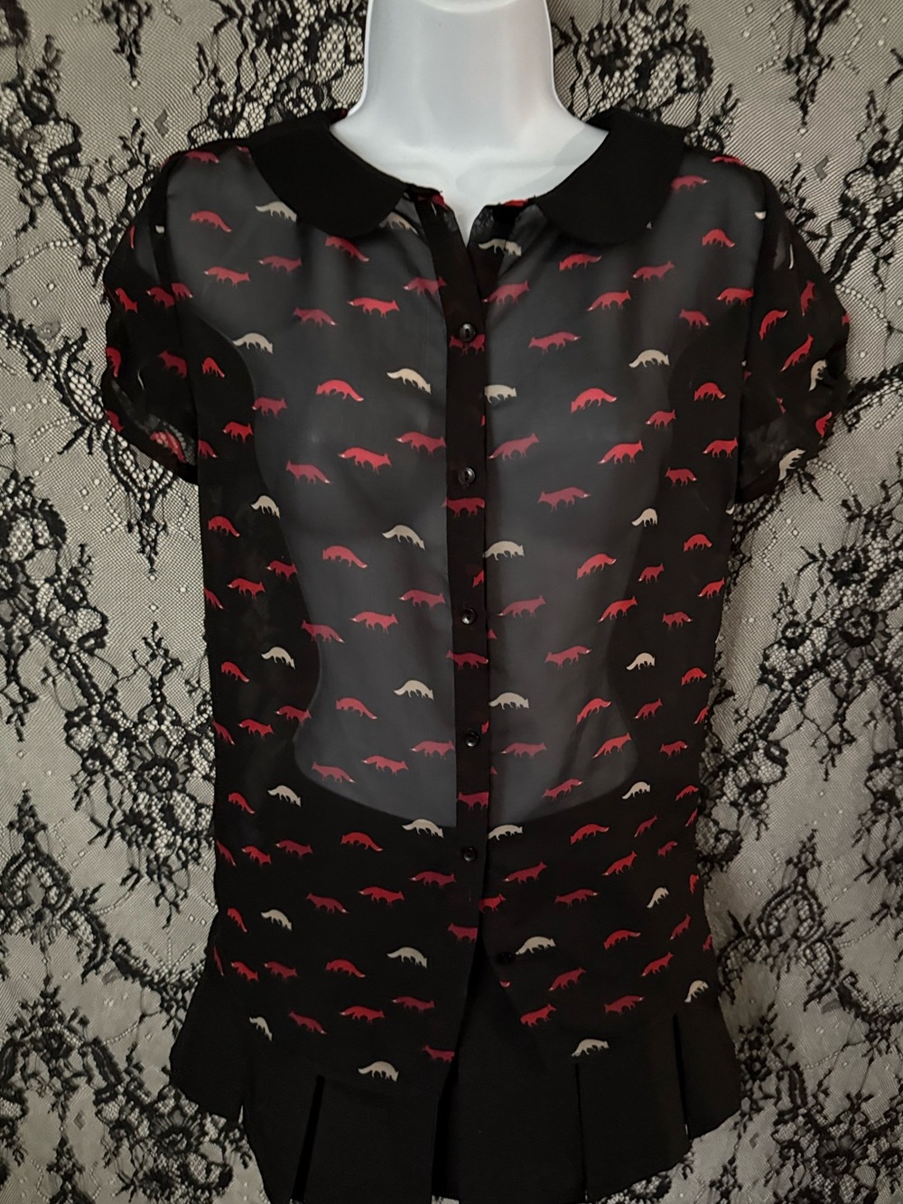 Vivienne Tam Fox Button-down Blouse